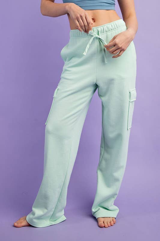 Sunday Morning – wholesale Mjukis- och joggingbyxor – Dam – P206337 RAK FRANSK FROTTÉ CARGO SWEATPANTS8