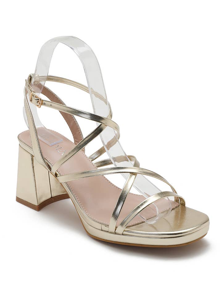 Joia Paris - Wholesale Platform Heels - Women's - Wedge Heel Sandal with Crossed Strap H8-8367