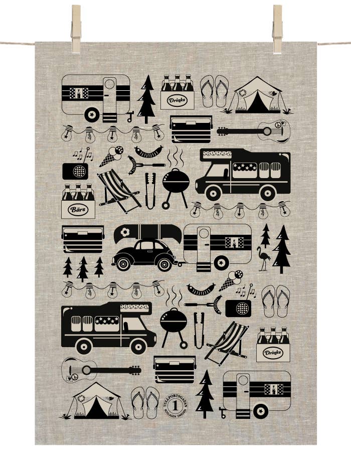 Anneko Design Sweden - Wholesale Tea Towel - Kitchen Towel - Camping0