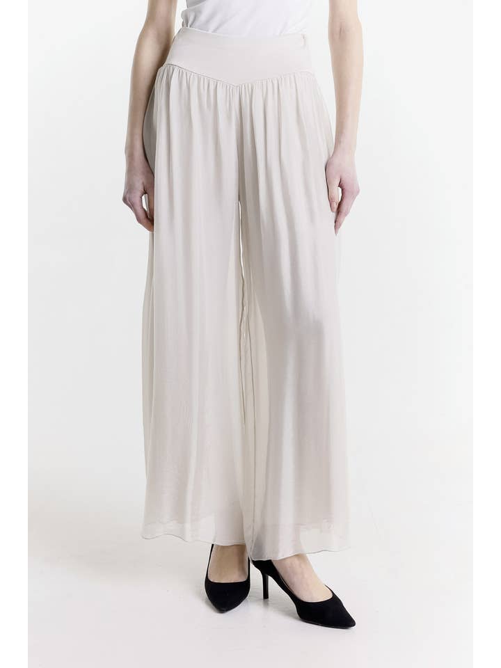 TINA Stephens Italy/Tees By Tina - Wholesale Pants - Women's - Eva Silk Side Slit Pant (PL206)28