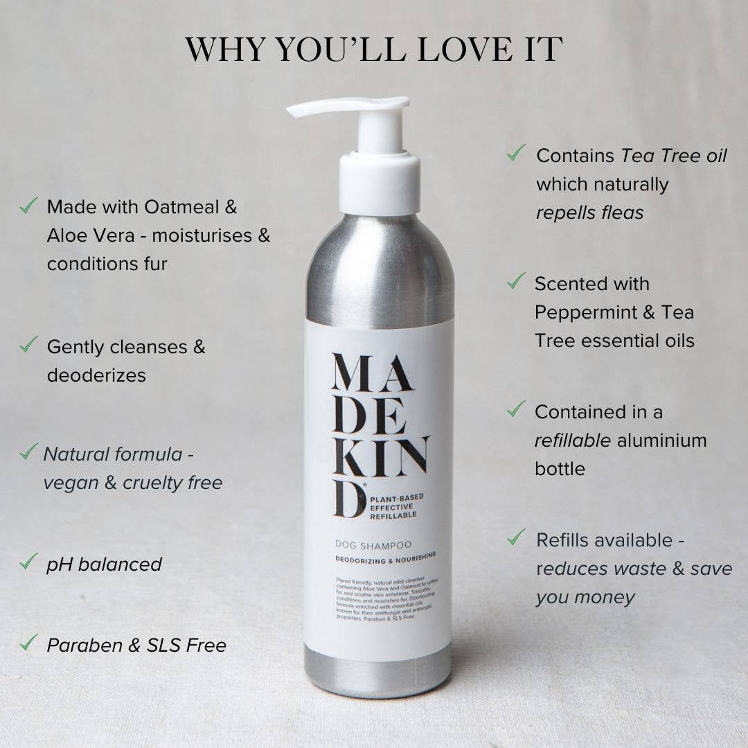 MadeKind - Vente Shampoing – chien - Shampoing naturel pour chien - Déodorant et nourrissant 250 ml2