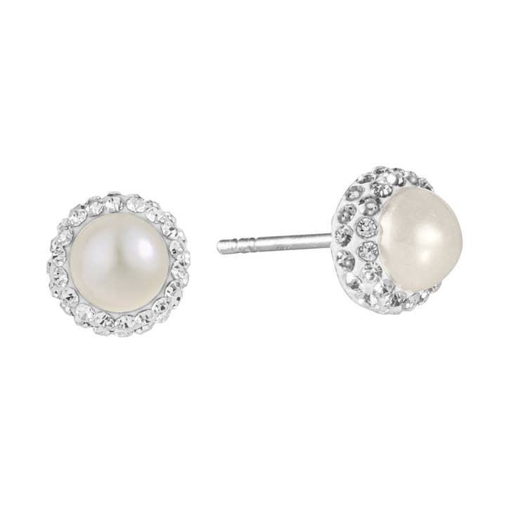 Beautiful 925 Silver Fresh Water Pearl Studs (USA-DDP) for wholesale by Silver Jewellery Cavern Wholesale