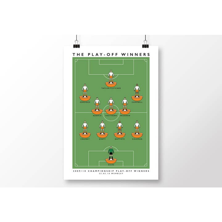 Blackpool FC - De Play-Off Winnaars 2010 Poster voor wholesale door Matthew J I Wood Design & Illustration