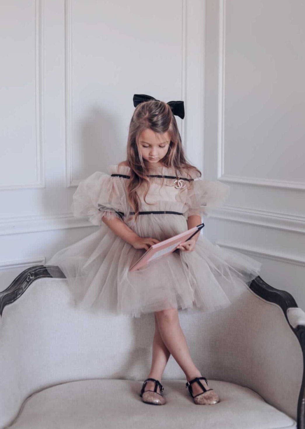 Petite Maison Kids - Wholesale Dress - Kids - Coco-Caramel Tulle Dress4