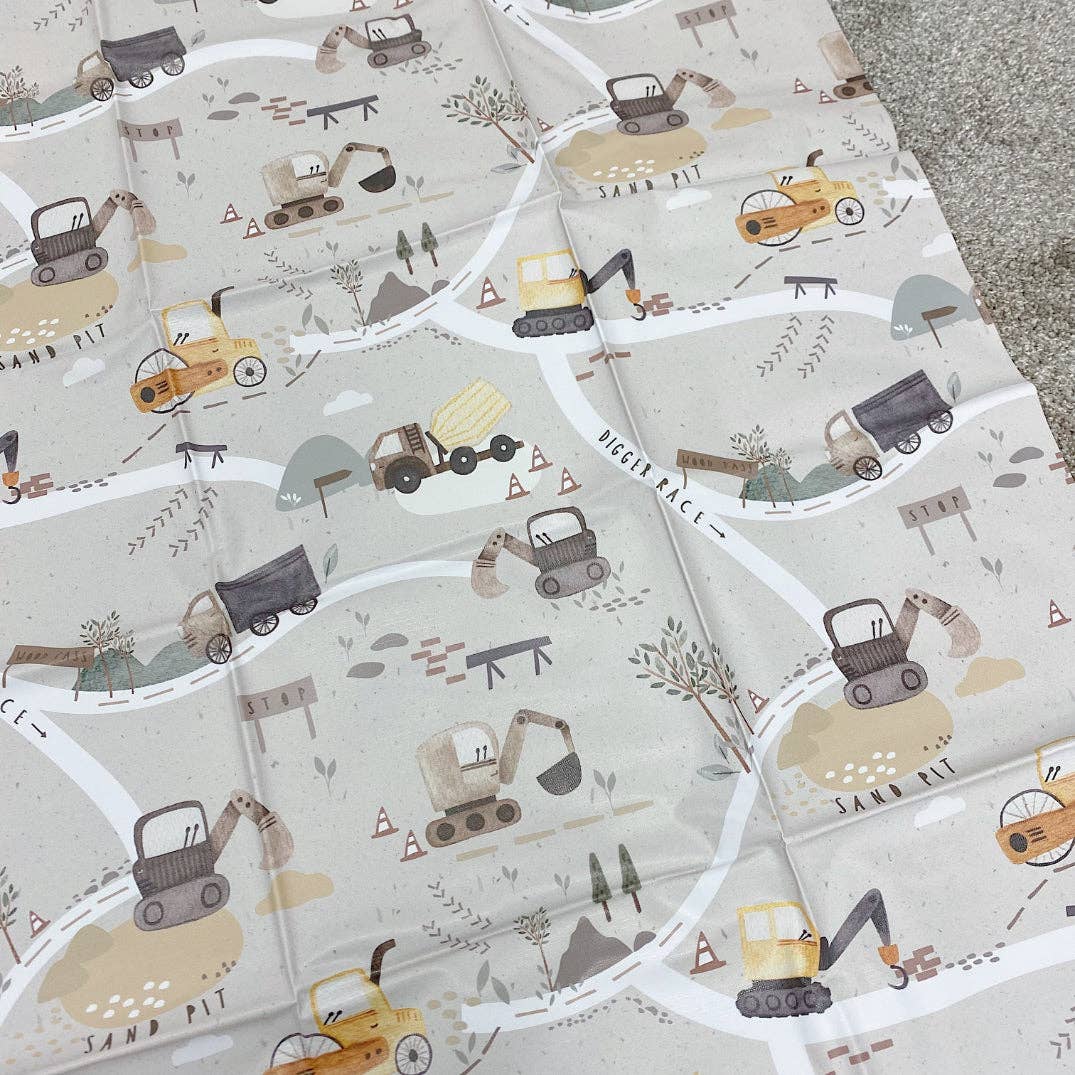 Bobbin and Bumble - Baby Changing Mats – wholesale Mat – Kids & baby – Children’s Splash Mat | Digger Land Print | Wipeable3
