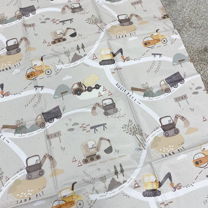 Bobbin and Bumble - Baby Changing Mats – wholesale Mat – Kids & baby – Children’s Splash Mat | Digger Land Print | Wipeable3
