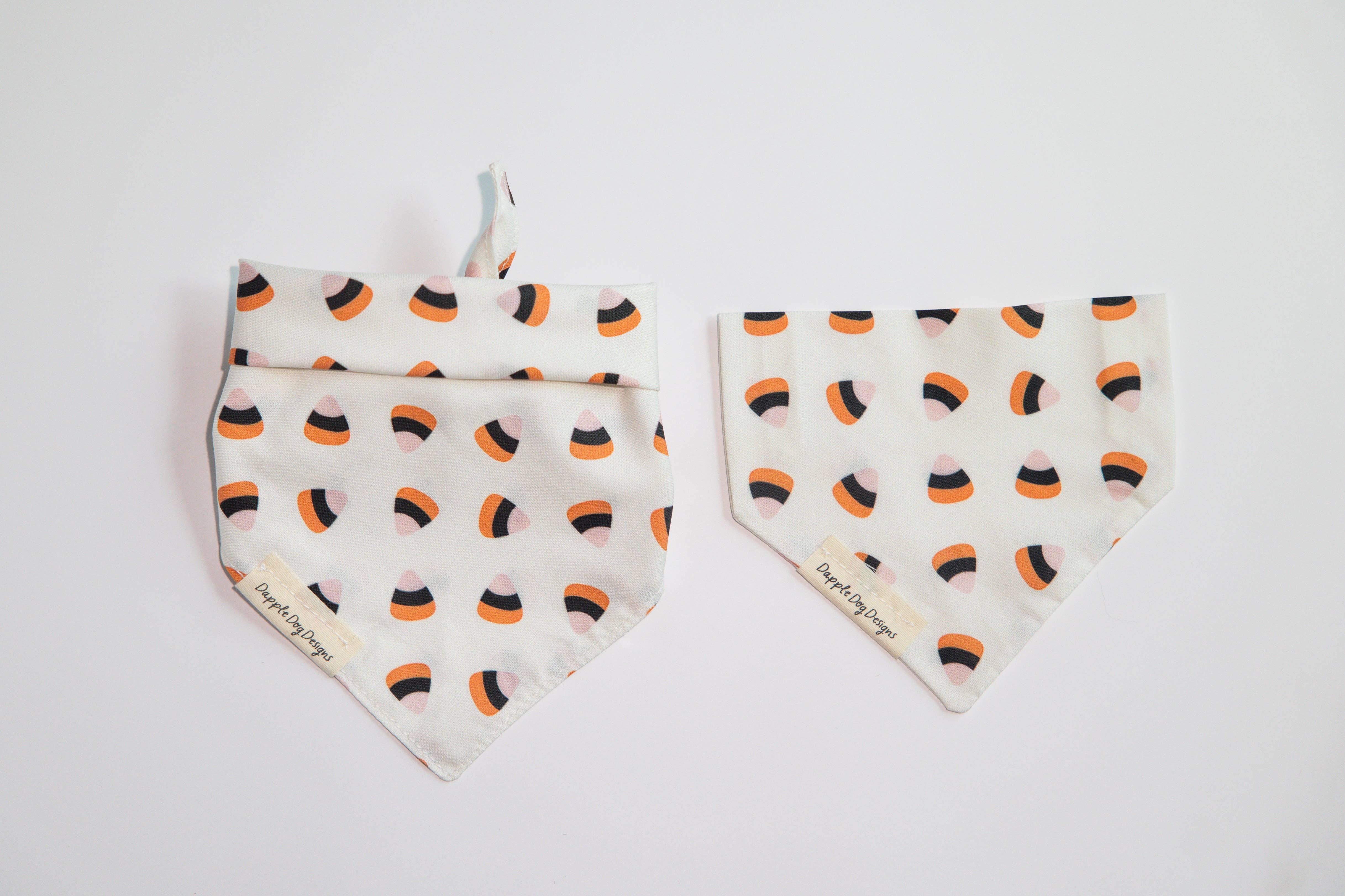 Dapple Dog Designs - Vente Bandana – chien - Bandana Bonbon au Maïs - Bandana pour Chien d'Halloween1