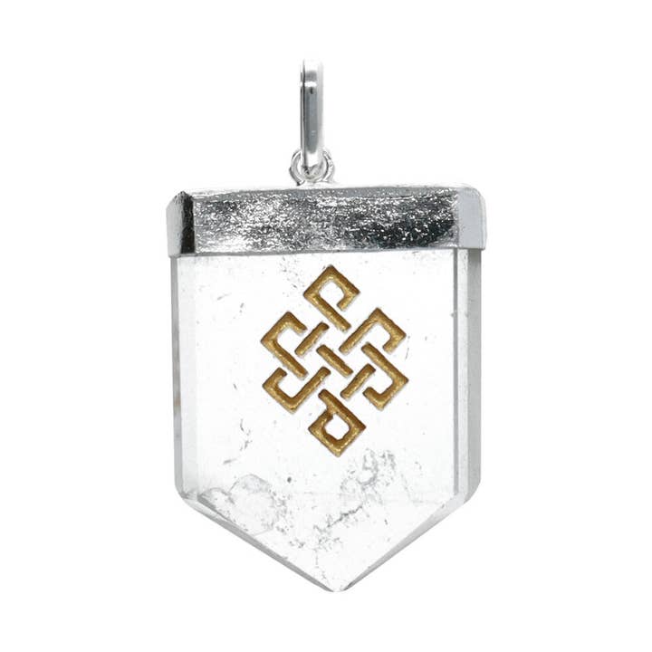 BP Infinity Knot quartz pendant for wholesale by Vives de la Cortada S.L