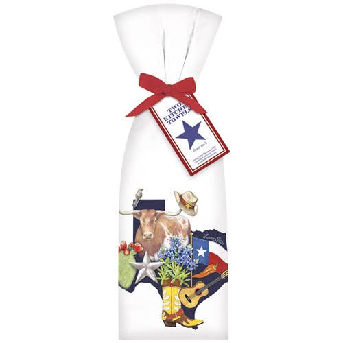 Texas State Collage Towel Set for wholesale by Mary Lake-Thompson Ltd.