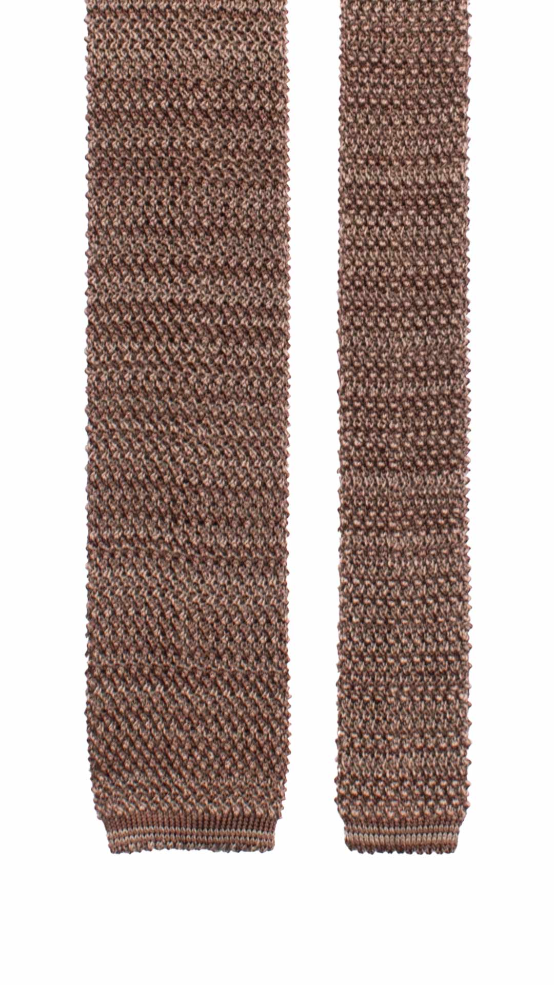 Graffeo Cravatte – wholesale Necktie – Men’s – Brown Grey Dove Solid Color Knitted Silk Wool Tricot Tie TRI7501