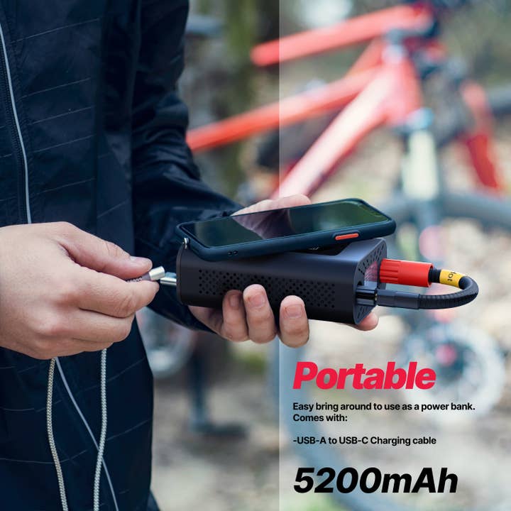 Promounts - Wholesale Portable Charger - ONE Tire Inflator 7.4V, 5200mA Capacity with Portable Power4