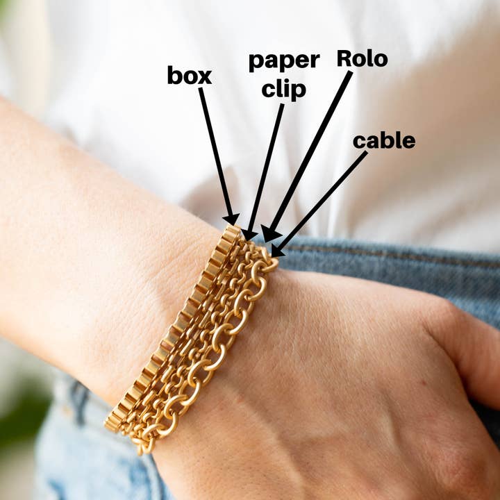 Nest Pretty Things - Wholesale Link & Chain Bracelet - Chunky Matte Gold Cable Chain Bracelet
