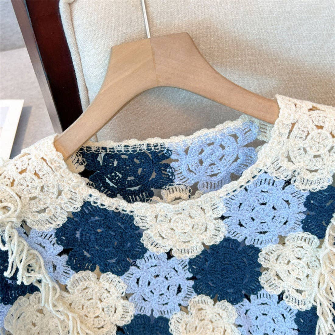 Funkyrel® Atzbranding Limited - Wholesale Knit Sweater - Women's - Crosa - Floral Pattern Hollow Knit Sweater12