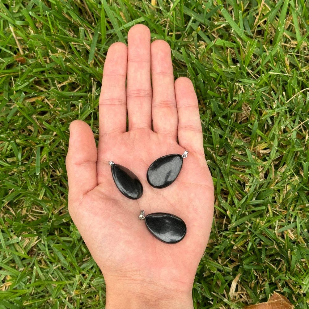 Earths Elements Wholesale - Wholesale Individual Charm/Pendant - Pendant - Shungite Oval1