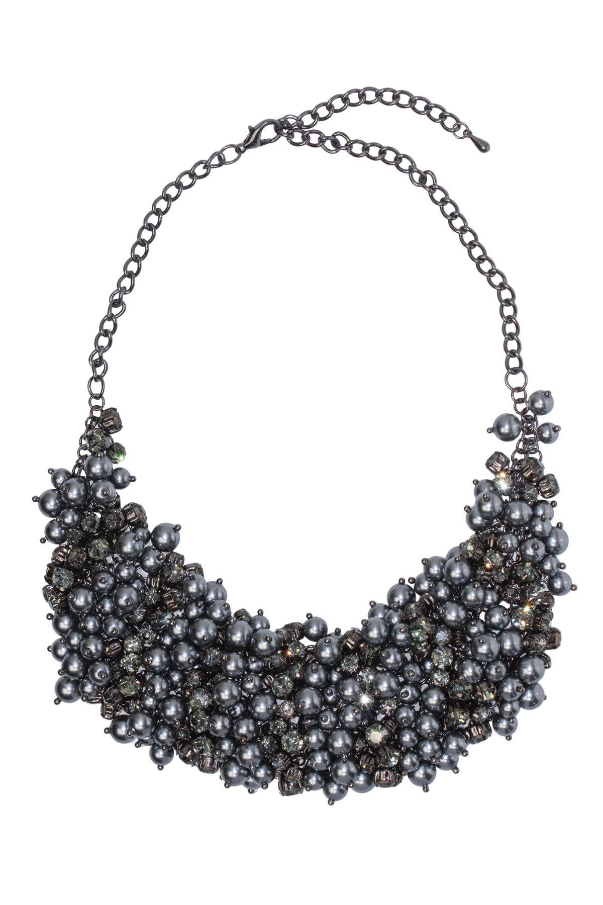 SAACHI - Wholesale Beaded/Pearl Necklace - Pearl and Crystal Statement Glass Stone Necklace4