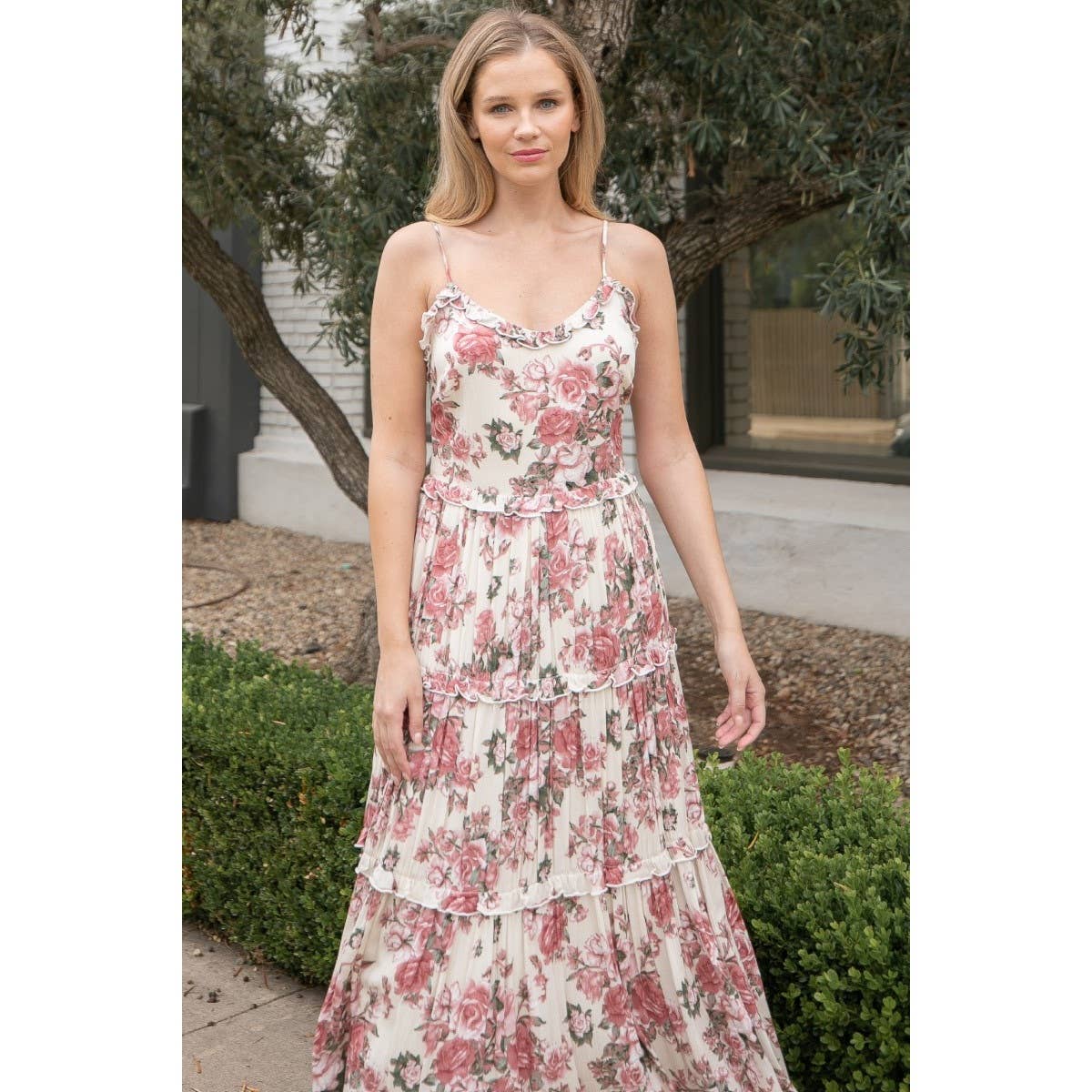 Verte - Wholesale Dress - Women's - FLORAL MAXI DRESS_5D2597