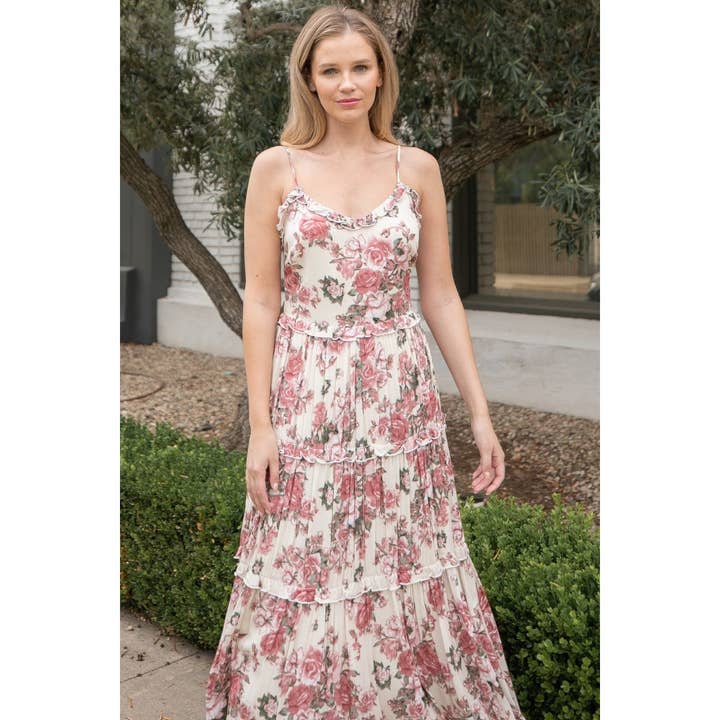Verte - Wholesale Dress - Women's - FLORAL MAXI DRESS_5D2597