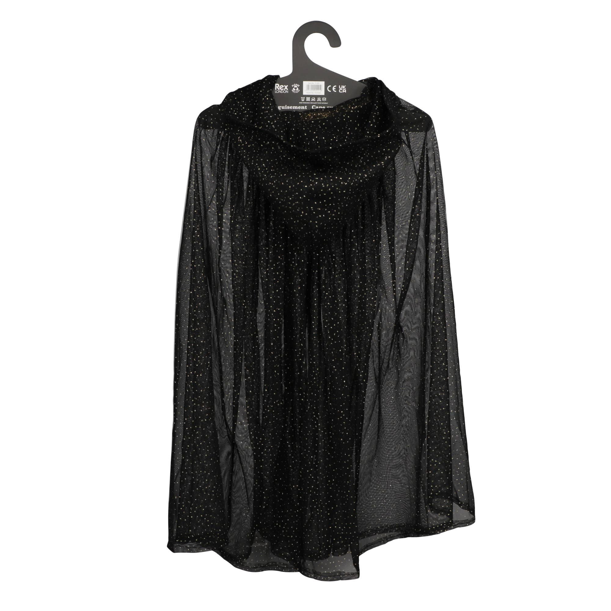 Rex B2B - UK – wholesale Cape – Child – Children's glitter cape - Black2