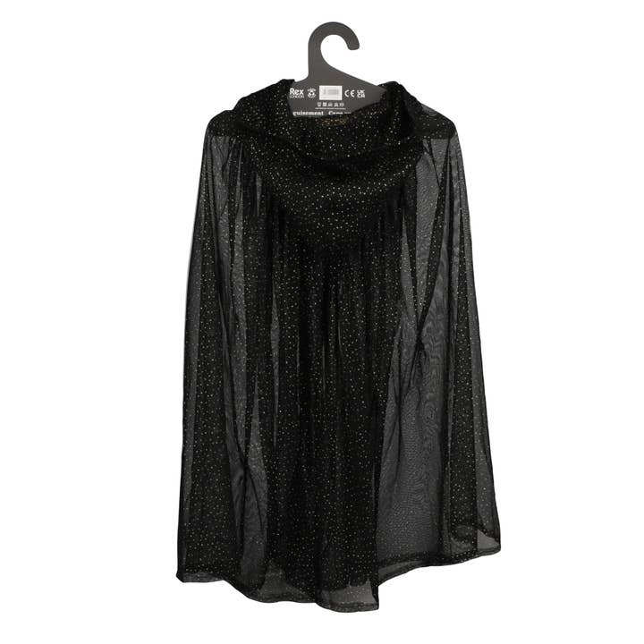 Rex B2B - UK – wholesale Cape – Child – Children's glitter cape - Black2