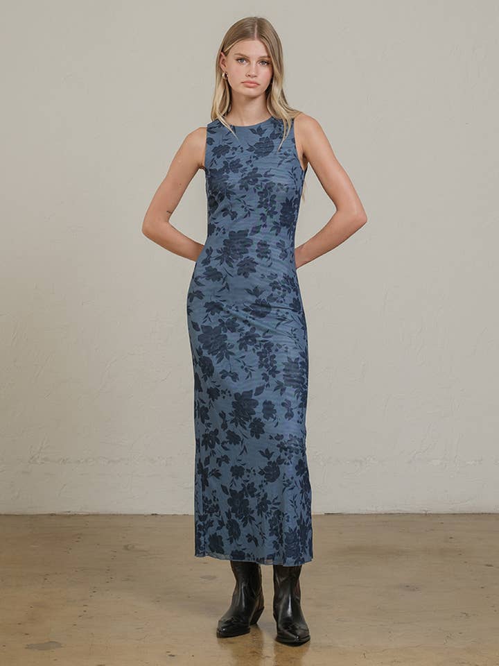 Robe en maille Midnight Bloom - RD1204 pour la vente par RAISONNEL