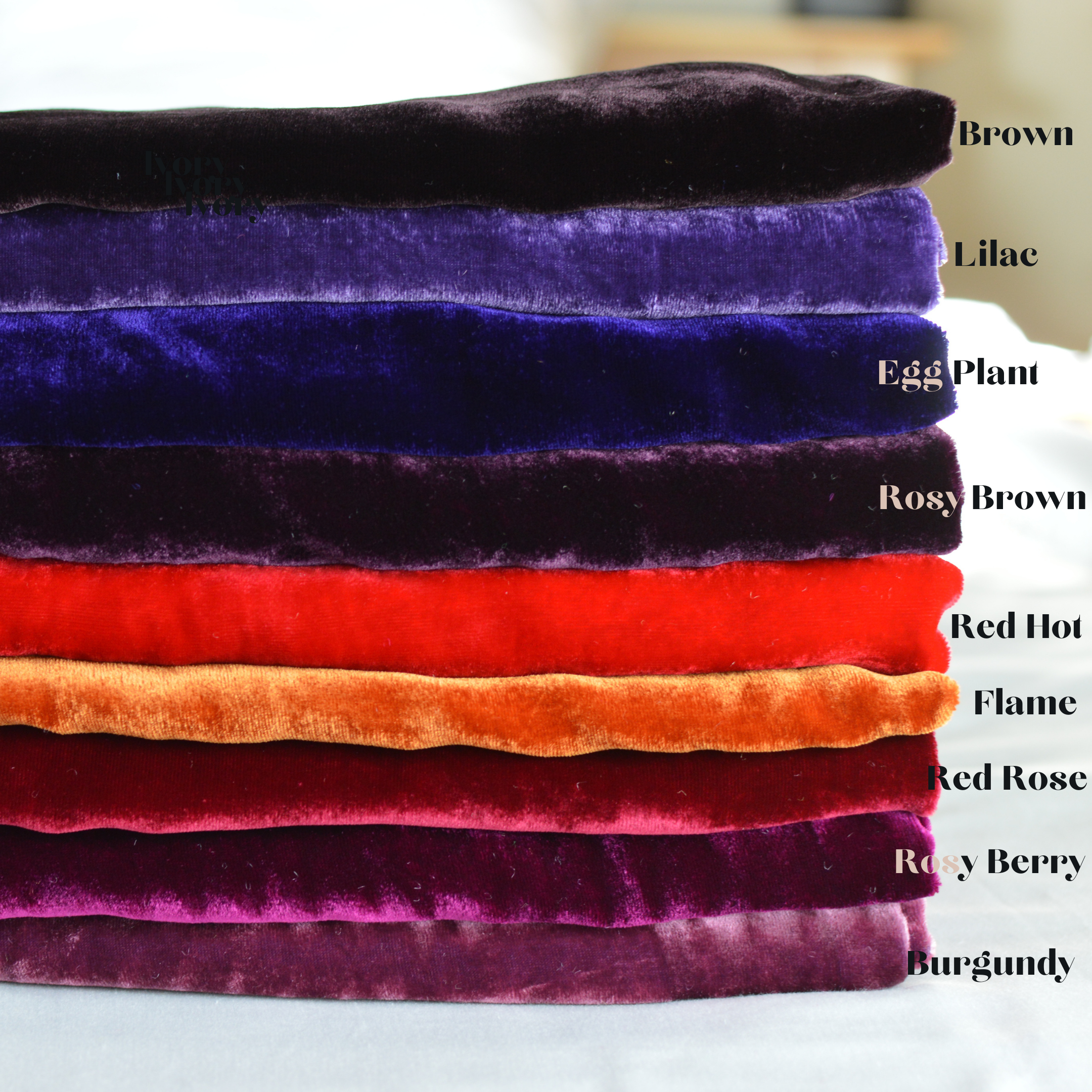 Luala Silk - Wholesale Flat Sheet - Silk Velvet Sample Set2