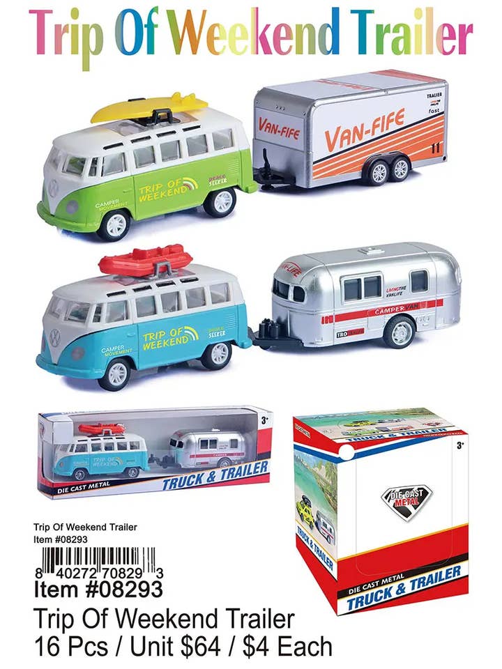 Weekendens turtrailer. for engroshandel hos Puka Creations