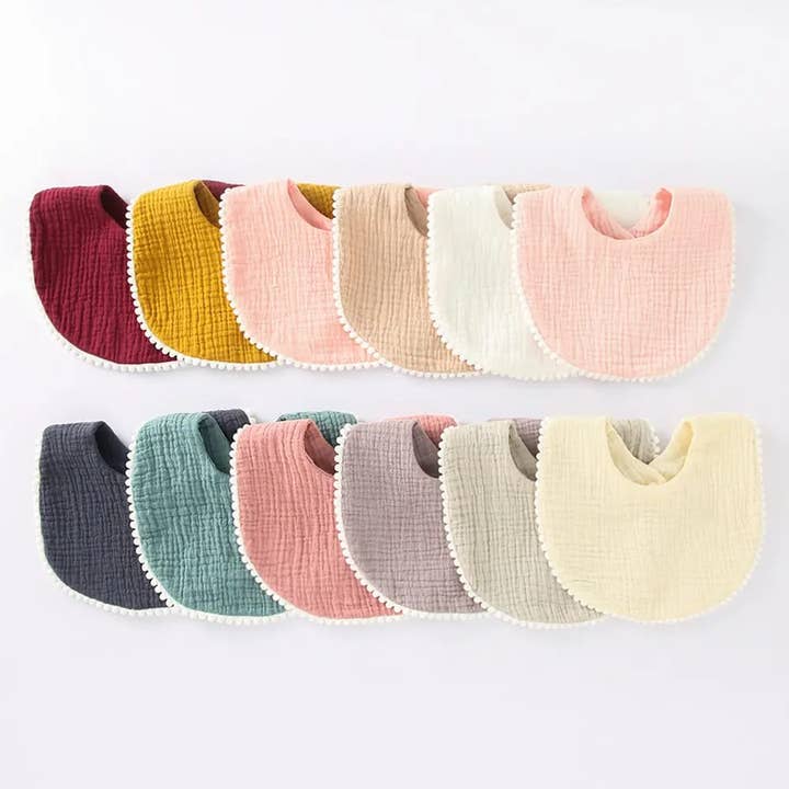 Cotton Socks - Wholesale Baby Bib - Baby - Double Organic Cotton Bib has 2 fabrics