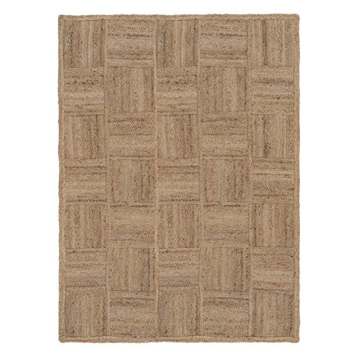 Naturligt Jute Patchwork Tæppe - 200x290 cm for engroshandel hos Decor Petit
