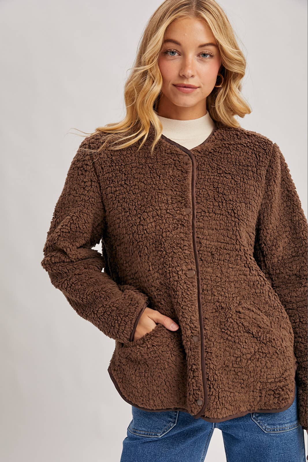 Bluivy - Wholesale Jacket - Women's - SHERPA ADJUSTABLE HOODED JACKET23