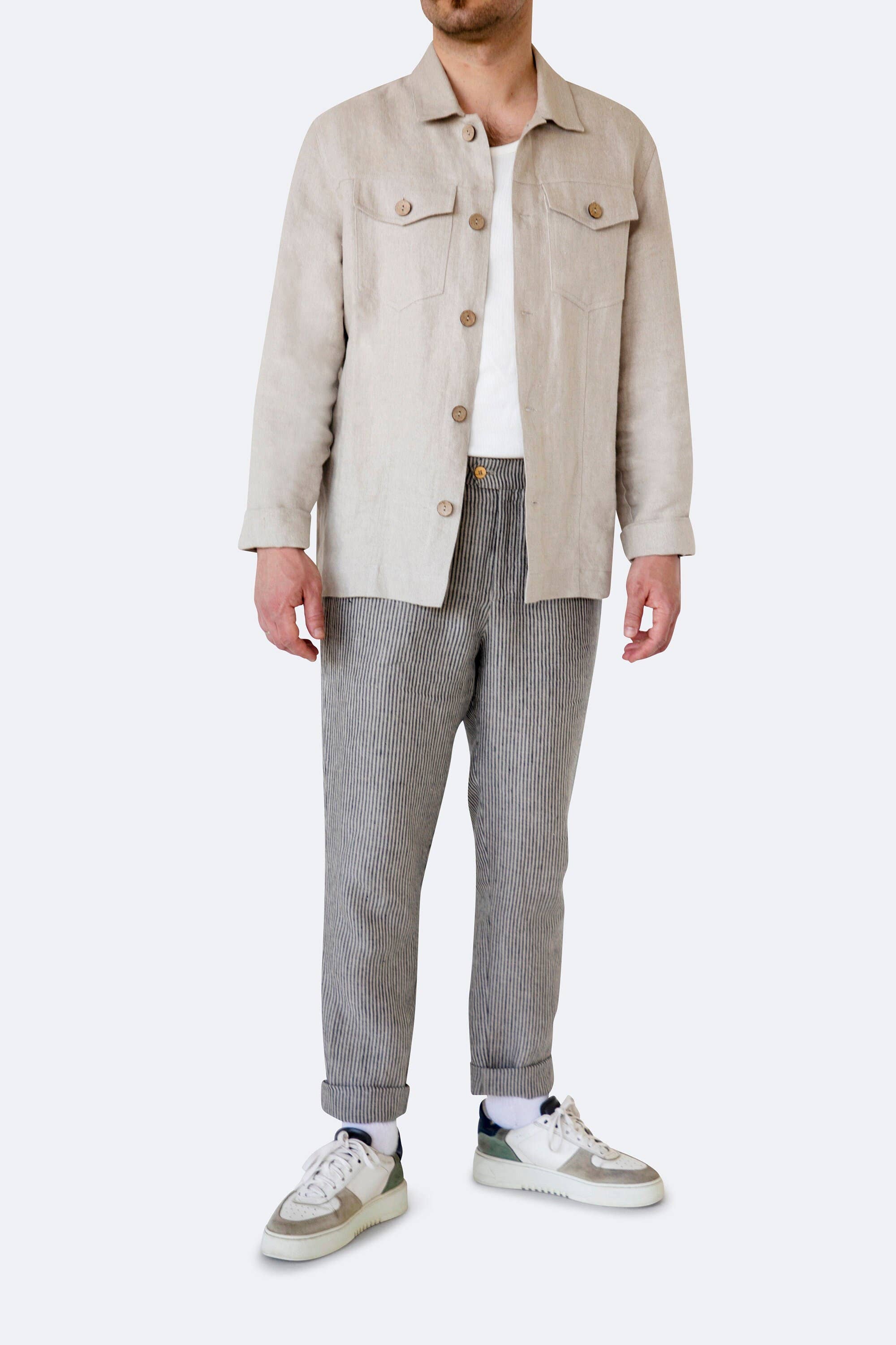 VADU Linen - Wholesale Jacket - Men's - Linen Overshirt0