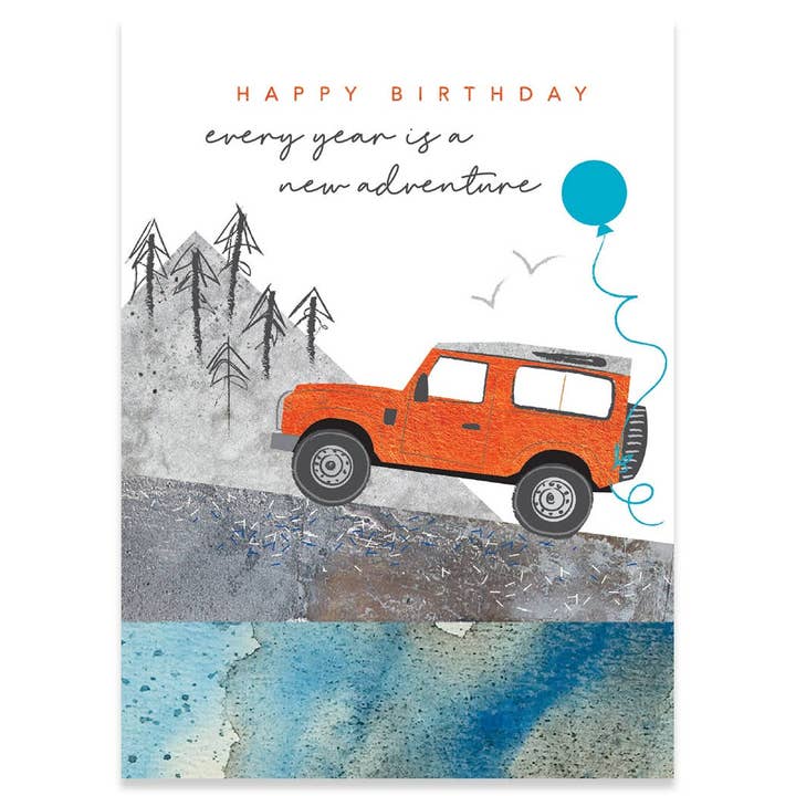 OFF ROAD BIRTHDAY GREETING CARD 4.5 x 6.25" for wholesale by Calypso Cards LLC