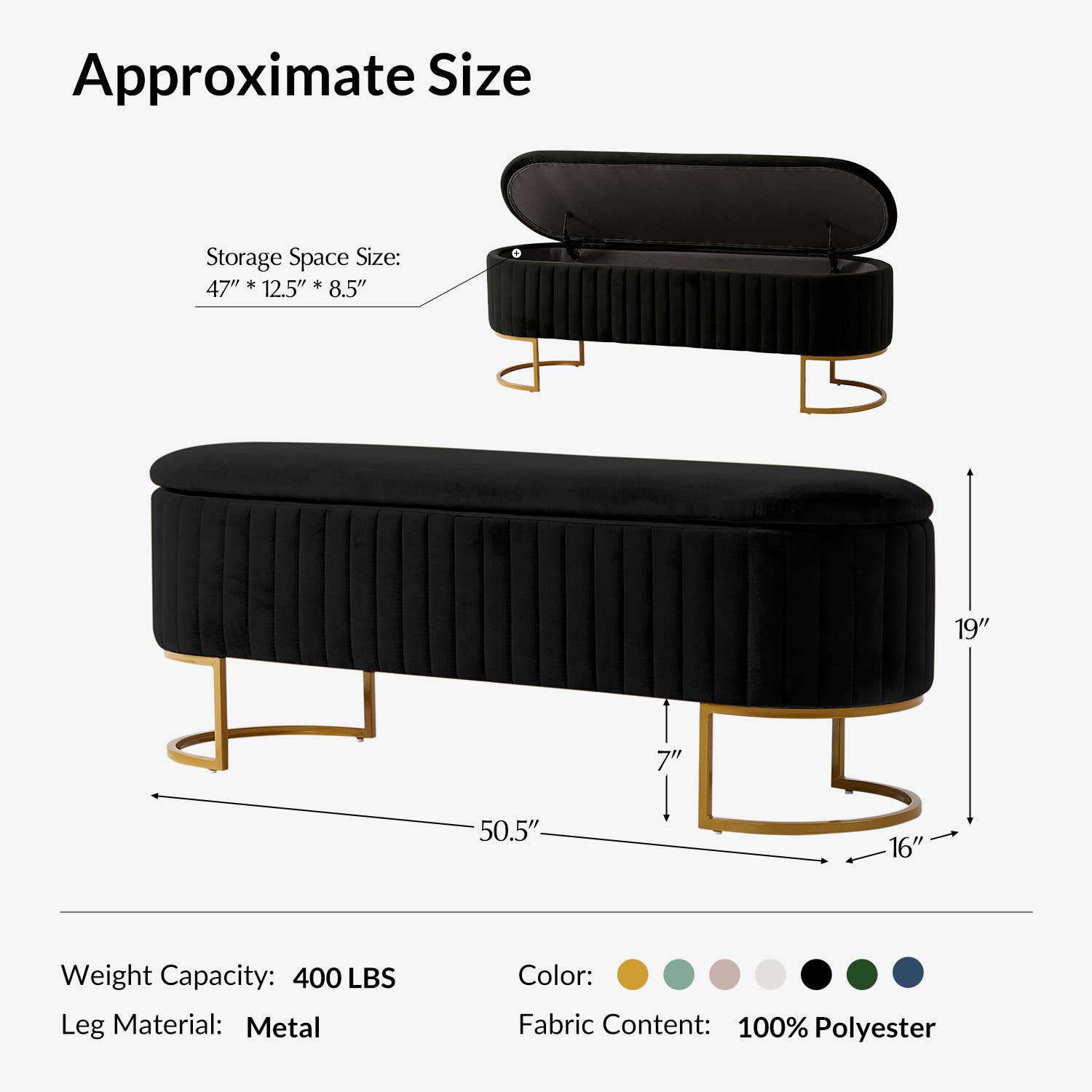 Karat Home - Wholesale Bench - Paula Storage Bench12