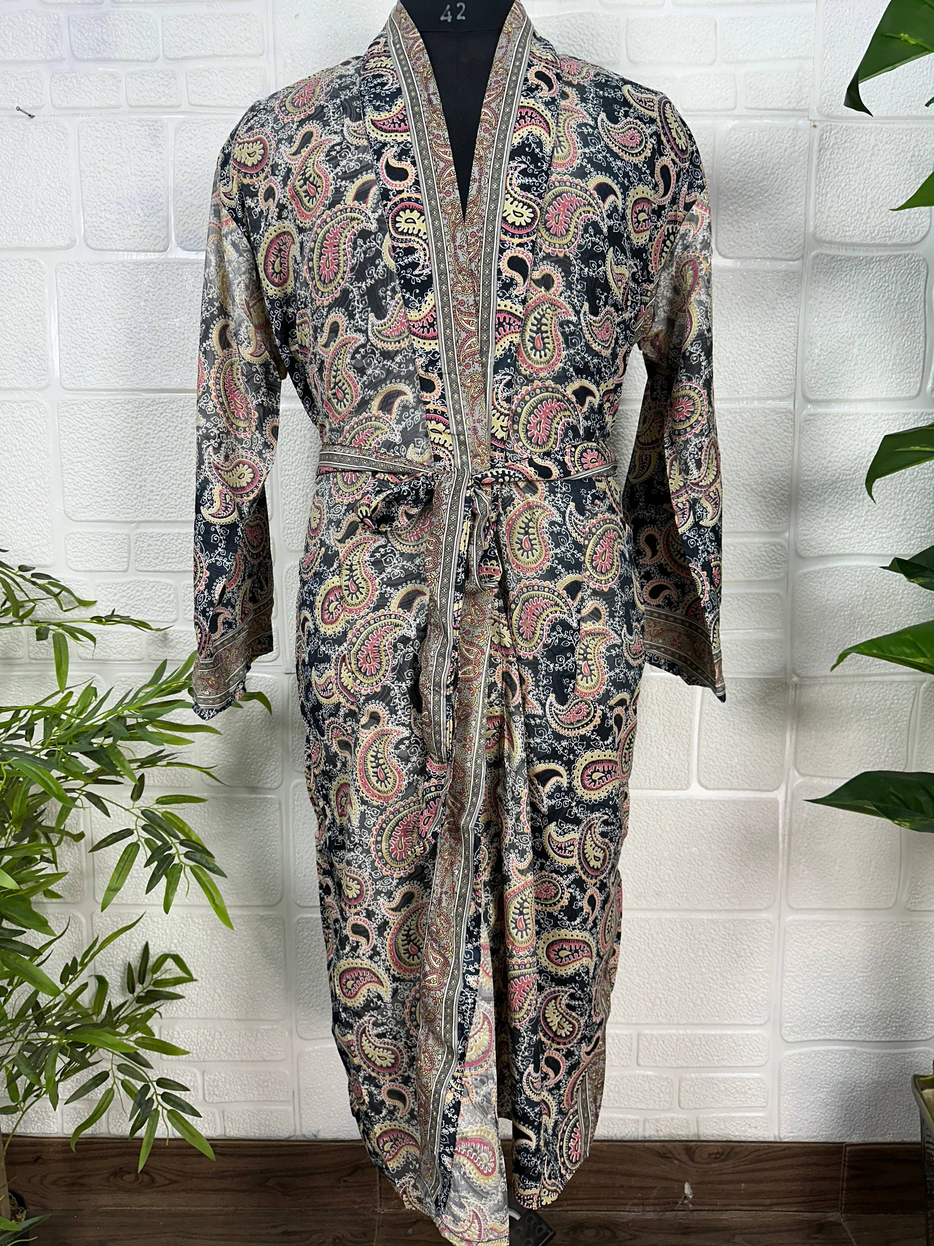 The Eastern Loom - Wholesale Robe - Men's - Men Silk Blend Kimono Robe, Dressing Gown for Man Bathrobe0