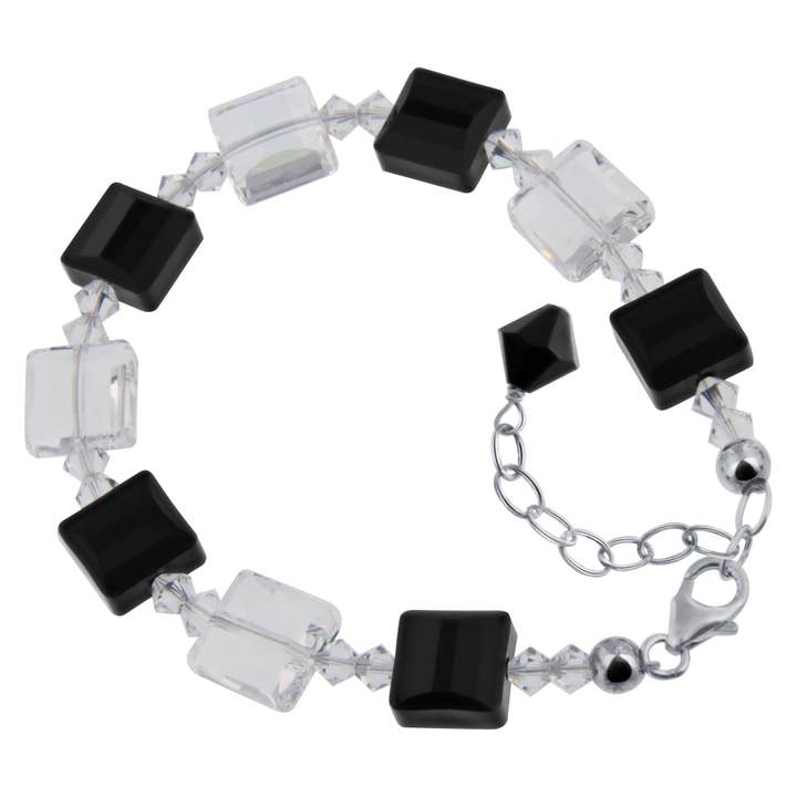 Pulseira Ajustável em Prata de Lei .925 com Múltiplos Cristais Austríacos Brilhantes, Durável e Elegante Joalharia Feminina para Uso Diário por atacado de Gem Avenue Wholesale