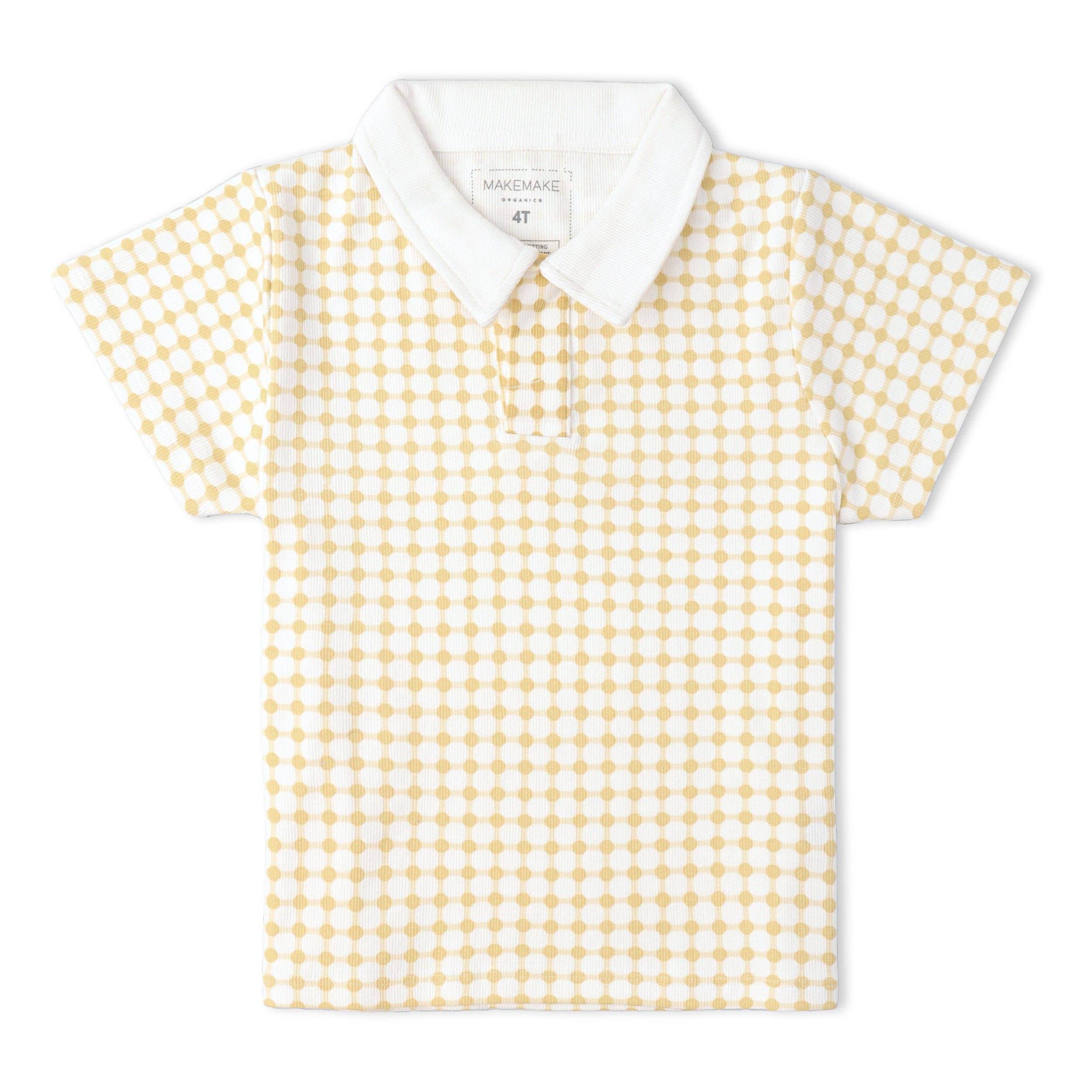 Makemake Organics - Wholesale Top & Short Set - Kids - Organic Collar Tee & Shorts Set - Dotty Gingham4