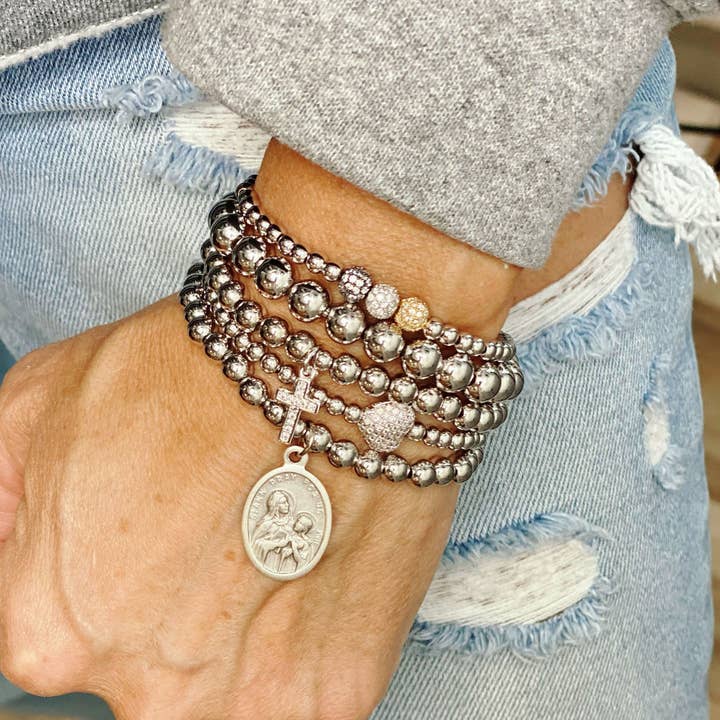 Love, Lisa - Vendita all'ingrosso Braccialetto con ciondolo/pendente - Bracciale di preghiera per le mamme di Sant'Anna1