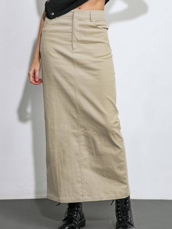 Uma saia lápis midi de tecido - IK7572 por atacado de FLYING TOMATO