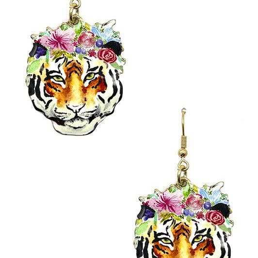 As Shown Tiger Dangle Earring for wholesale on Faire0