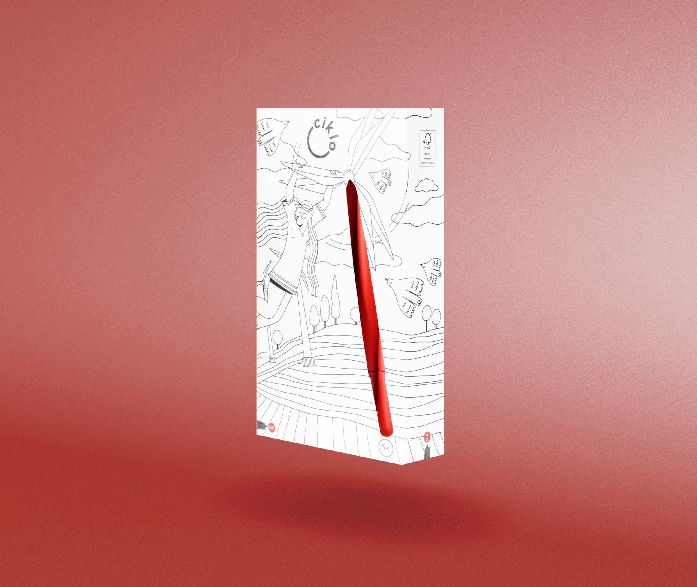 kotmo - Vente Stylos - ciklo - 12 stylos Rouges écoresponsables