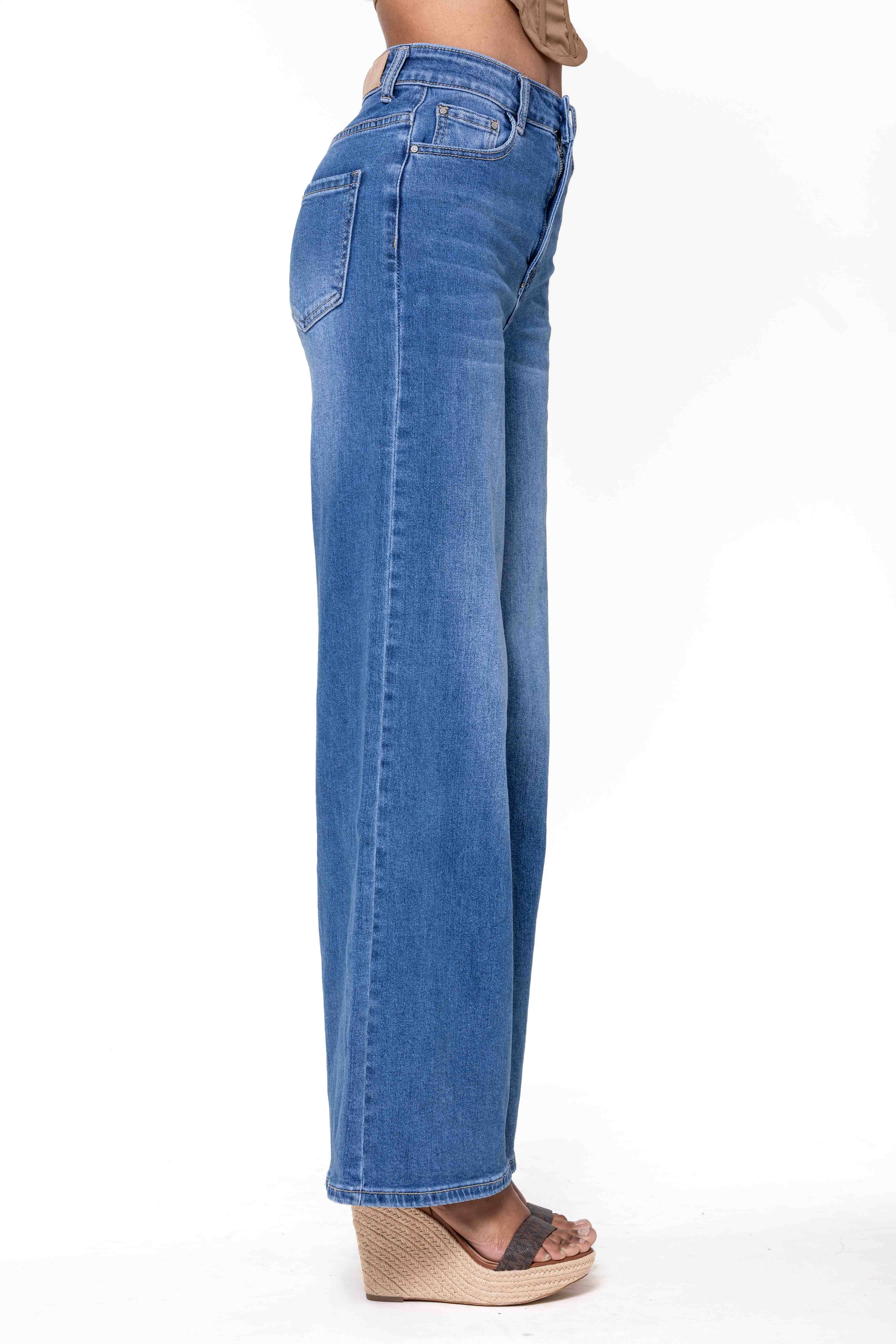 Nina Carter - Vente Jean – femme - Nina Carter super WIDE LEG taille haute stretch YY30014