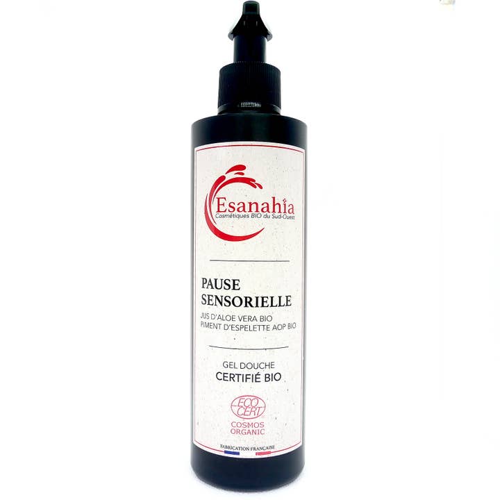 Sensorisk pause shower gel 250mL - certificeret økologisk for engroshandel hos Esanahia Cosmétiques