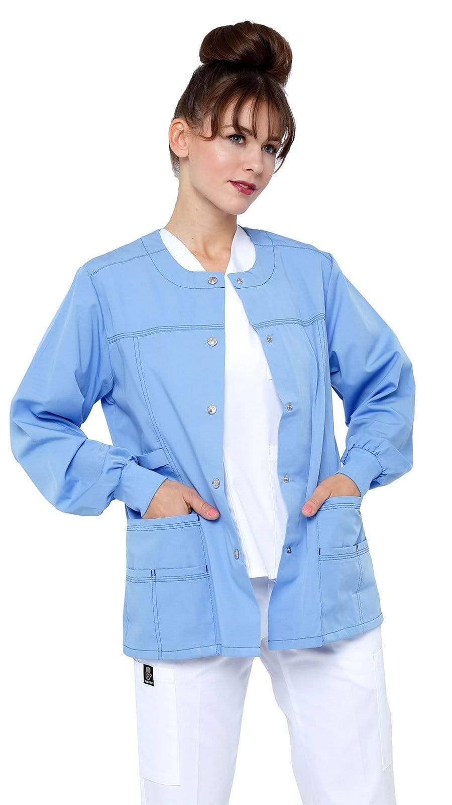 Dress A Med - Wholesale Jacket - Women's - Women's Snap Jacket Warm Up Uniform Scrub3