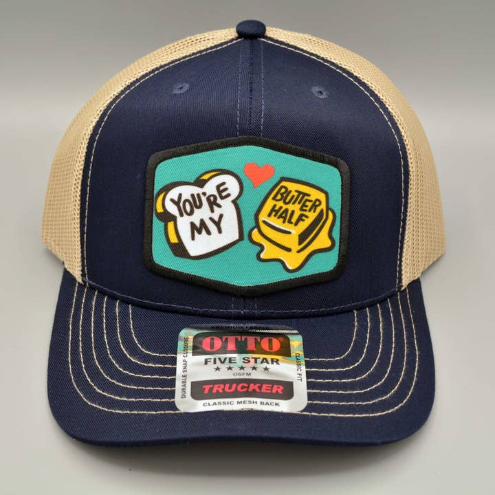 Gorra Snapback Trucker, unisex, con diseño de camionero You're My Butter Half para venta al por mayor de EXIT82ART
