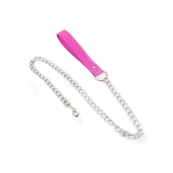 Plesur Body Products - Wholesale Sex Toy - Leash - PVC & Chain Loop Handle