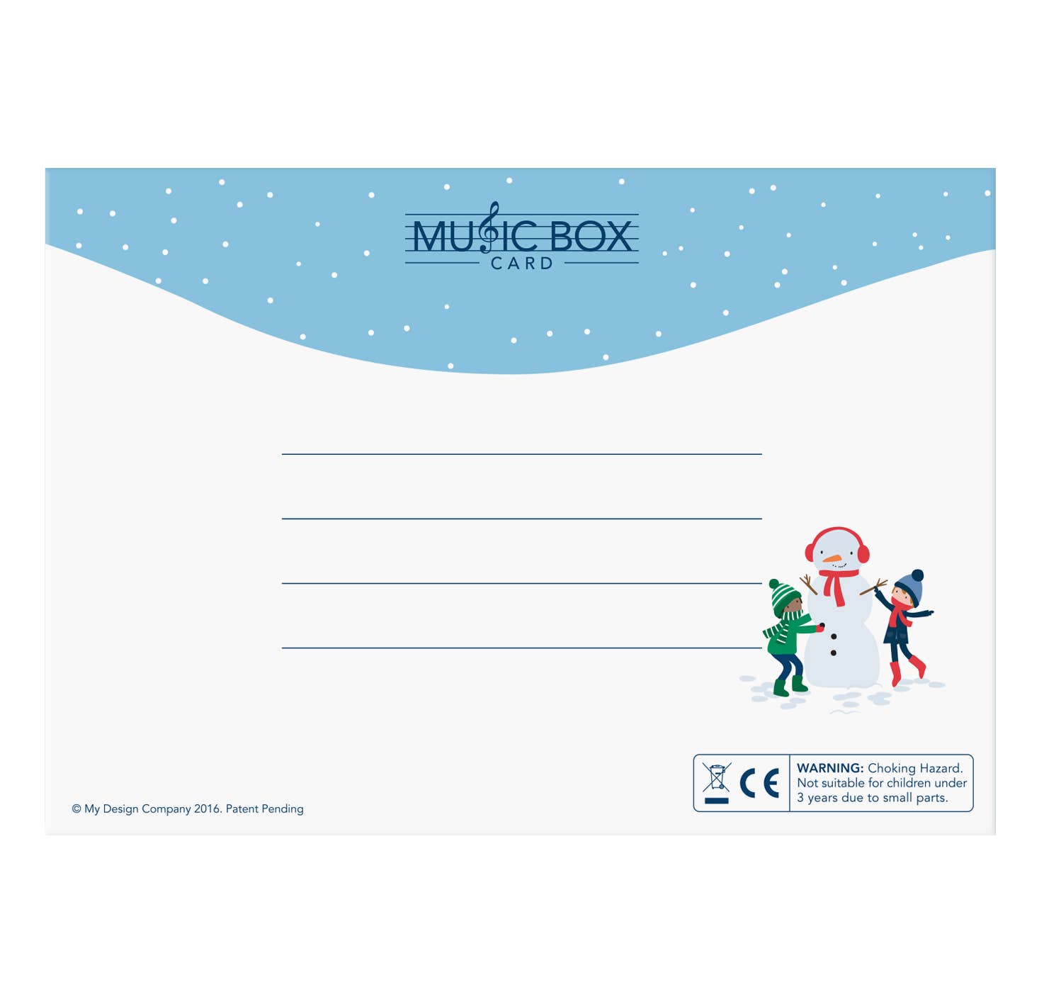 My Design Collections - Vendita all'ingrosso Biglietti di auguri di Natale - Let it Snow - Biglietto musicale3