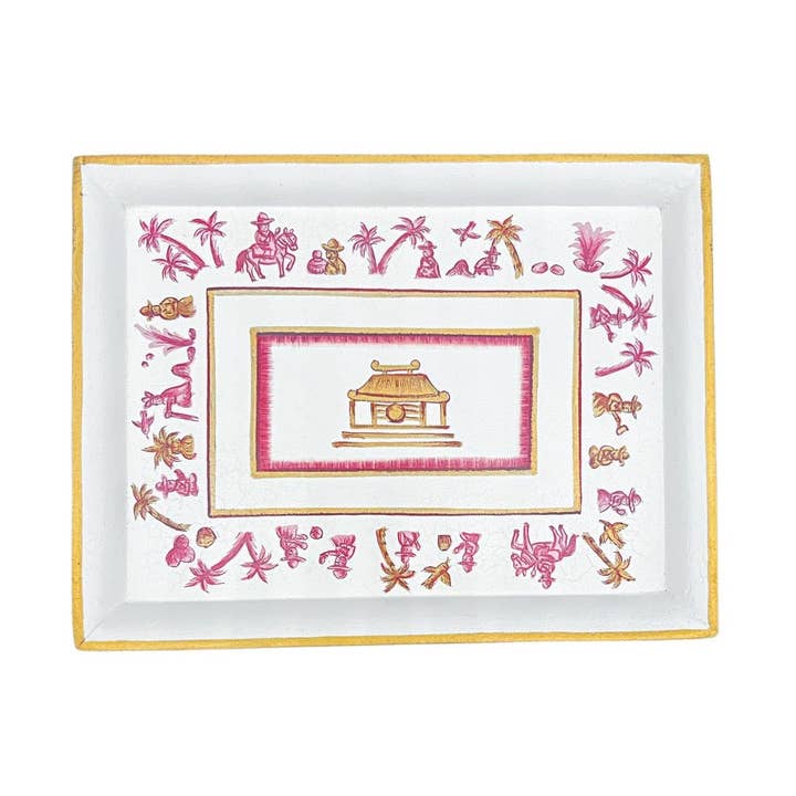 Vassoio portaoggetti dipinto Temple Trail per la vendita all'ingrosso da parte di Hostess