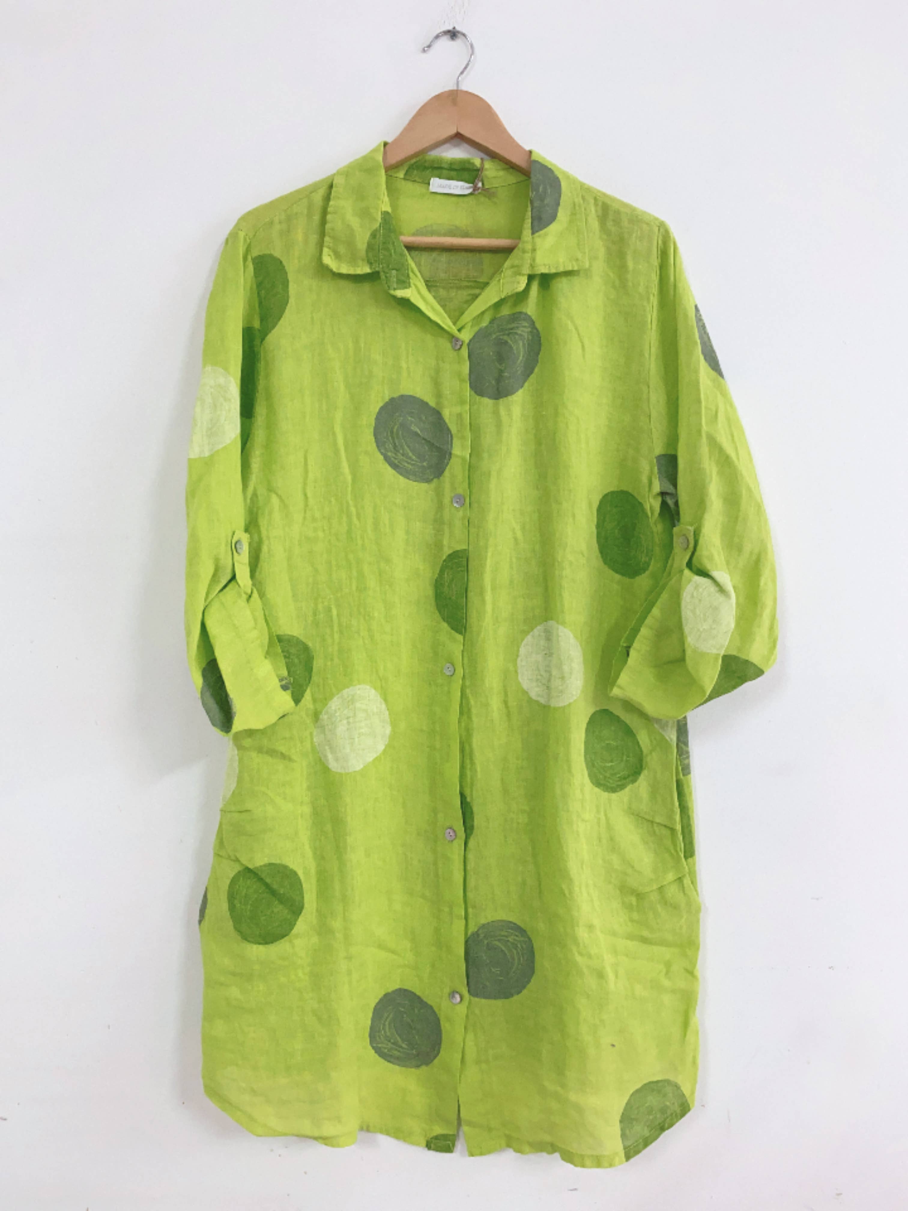 ORNELLA PARIS – Großhandel Kleid – Damen – LEL-R197A Leinenkleid15