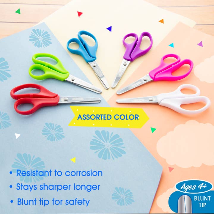 BAZIC Products - Wholesale Scissors - School Scissors 5" Blunt Tip