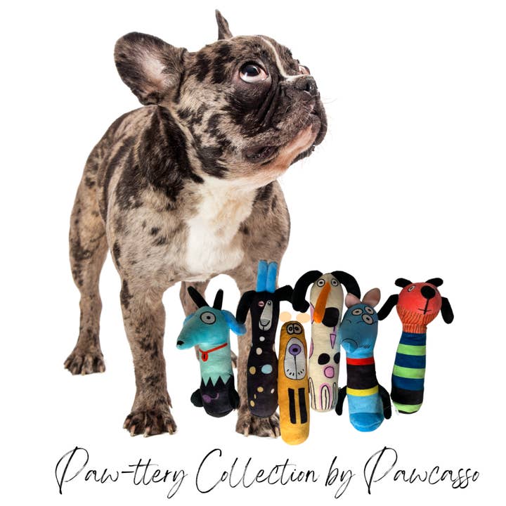 Pawcasso - Wholesale Pet Plush Toy - Dog - Blue Paw-trait