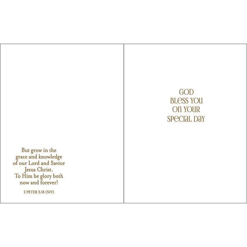 GINA B DESIGNS - Wholesale Religious Card - With Scripture Religious Greeting Card - Gold Cross1